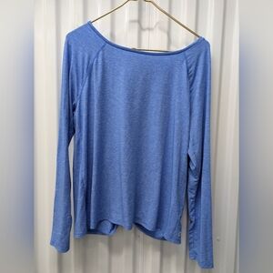 GAP Women's Light Blue Long Sleeve Top